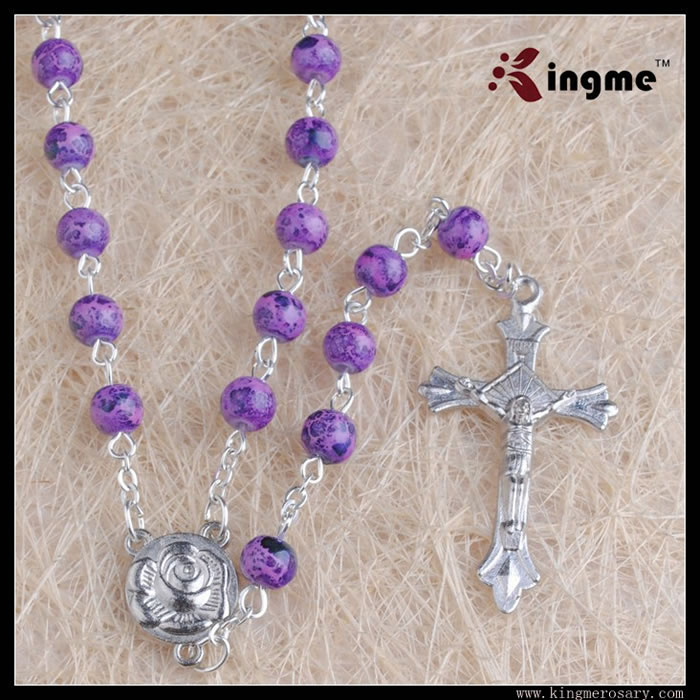 ,galss beads rosary